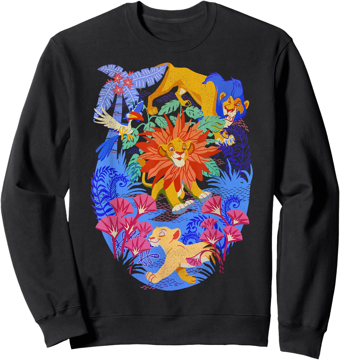 Disney Lion King Simba Can't Wait To Be King Color Pop Sweatshirt - Sweatshirt | Black
