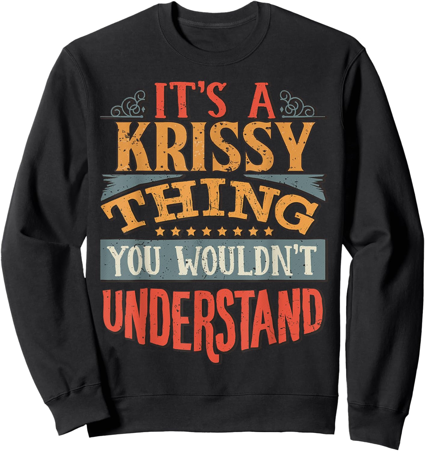 Krissy Name Sweatshirt - Sweatshirt | Black
