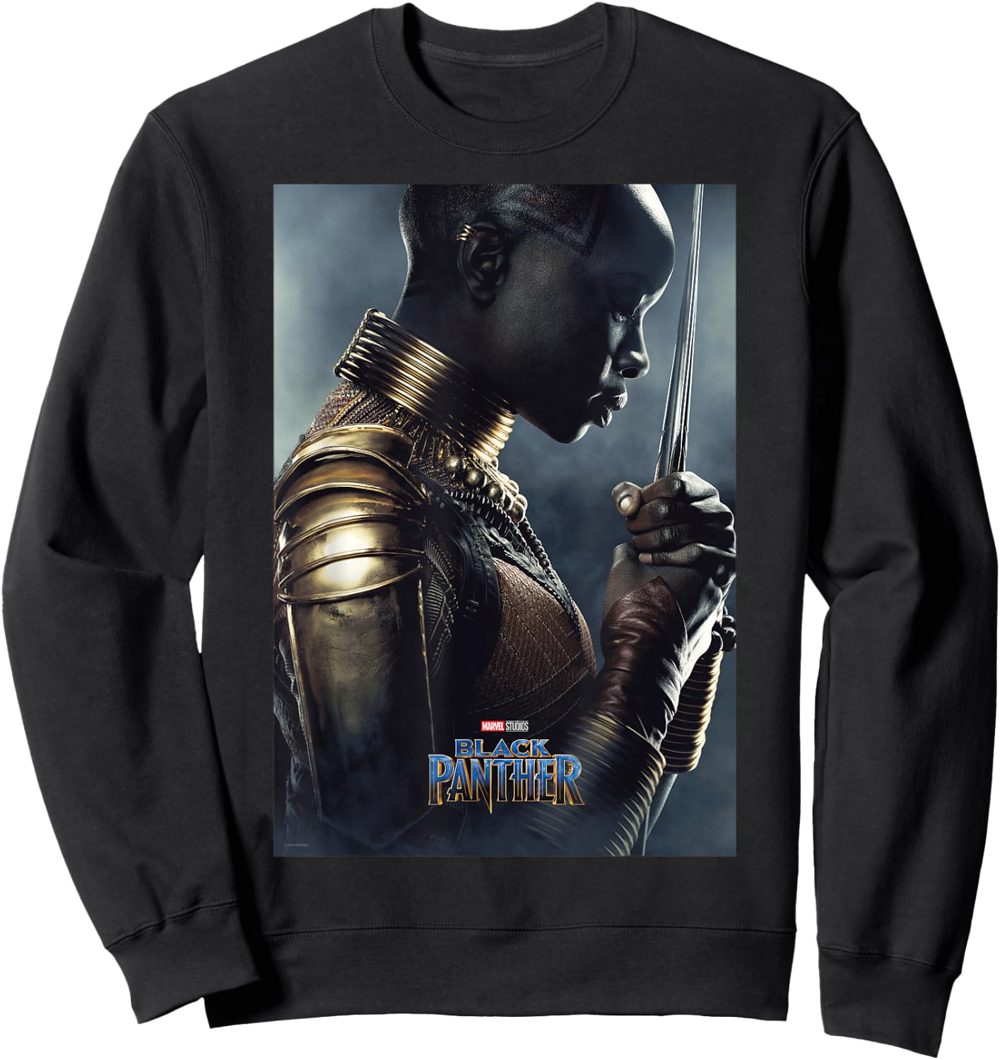 Marvel Black Panther Avengers Okoye Poster Graphic Sweatshirt - Sweatshirt | Black