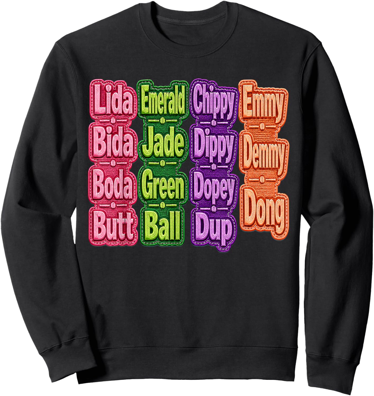 LIDA Bida Boda Butt, Emerald Jade Green Ball Sweatshirt - Sweatshirt | Black