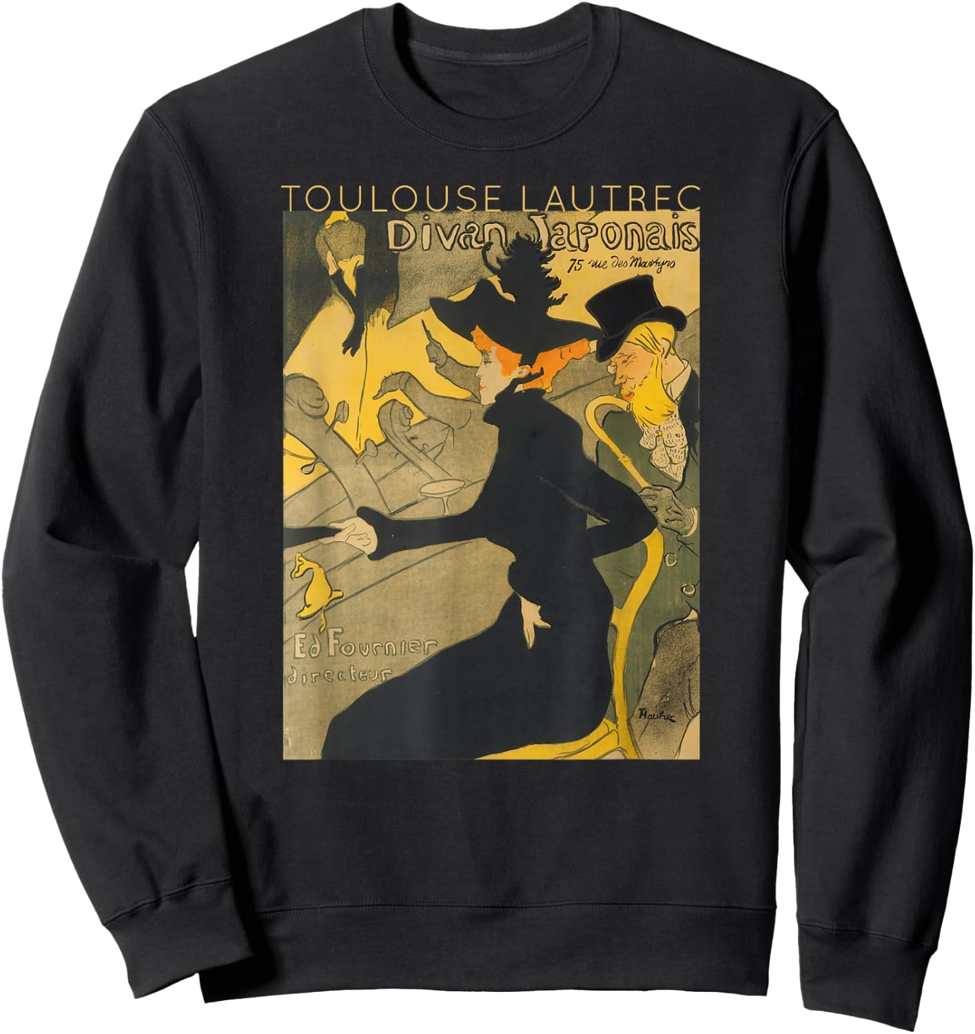 Toulouse Lautrec Divan Japonais for Artists Sweatshirt - Sweatshirt | Black
