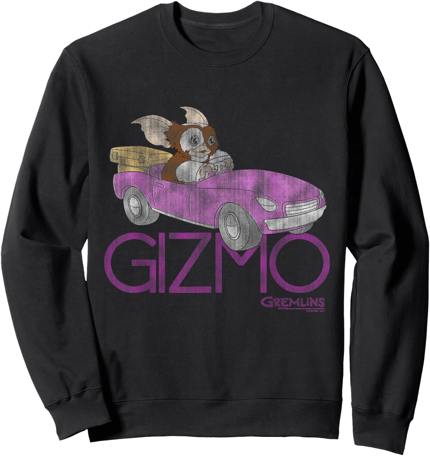 Gremlins Gizmo Pink Car Sweatshirt - Sweatshirt | Black