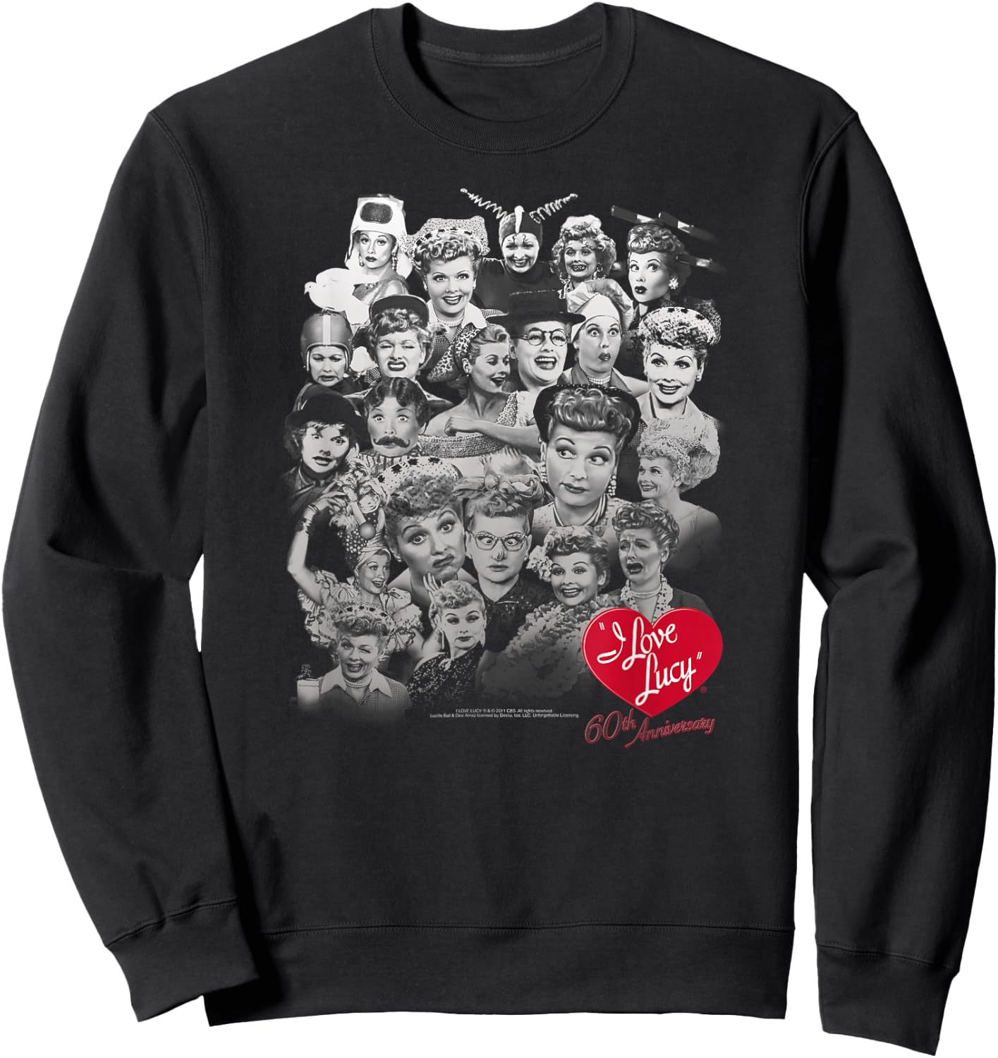 I Love Lucy 60 Years of Fun Sweatshirt - Sweatshirt | Black