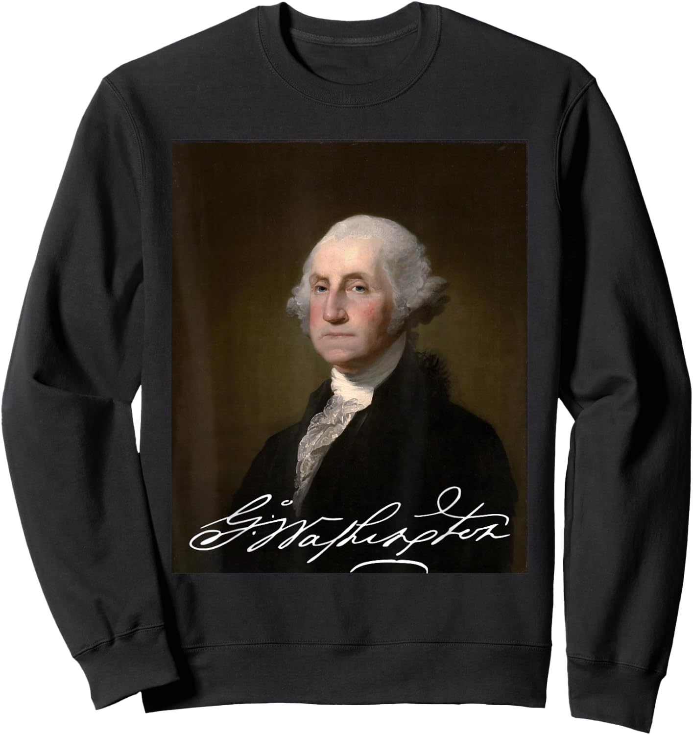 George Washington 1st President of the United States July 4 Sweatshirt - Sweatshirt | Black