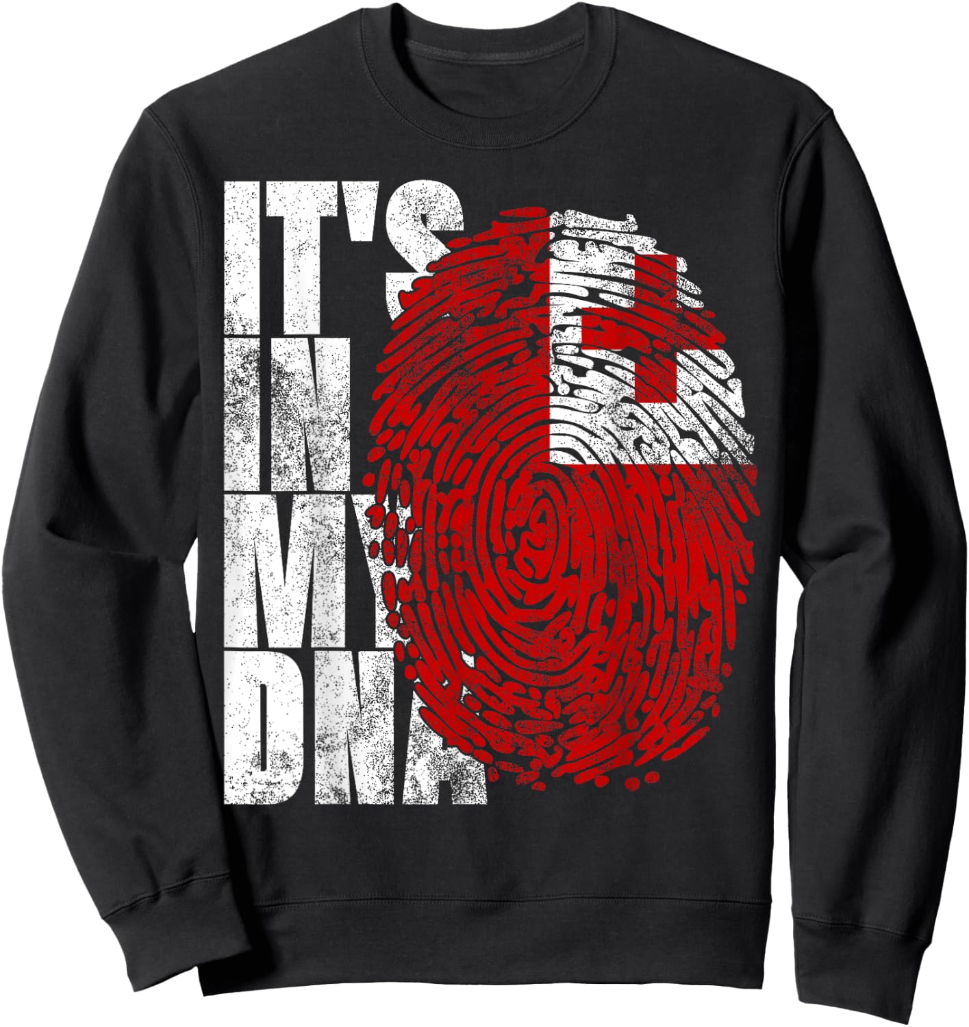 It's In My DNA Tonga Graphic Women Tongan Flag Sweatshirt - Sweatshirt | Black