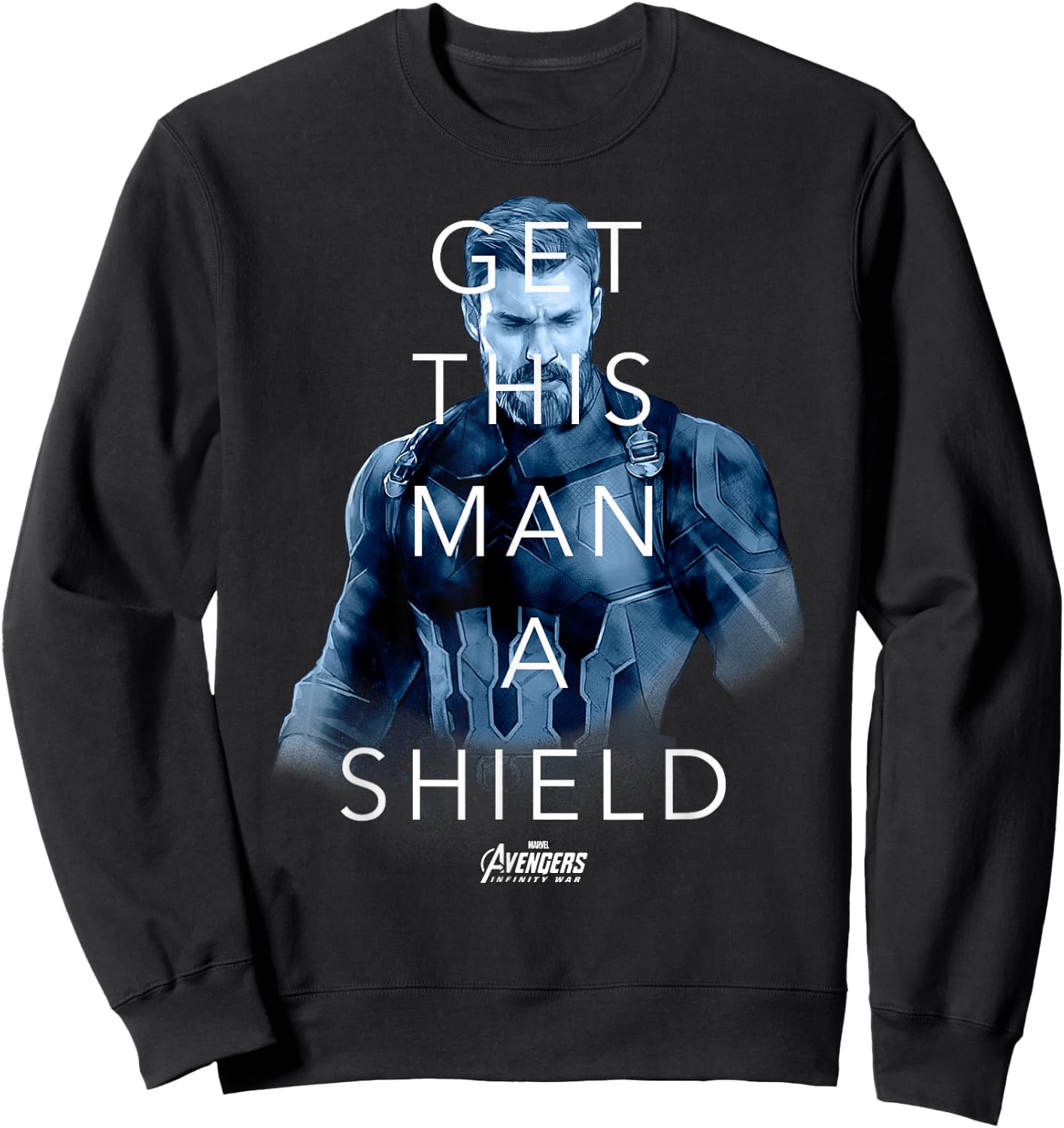 Marvel Infinity War Get Captain A Shield Graphic Sweatshirt - Sweatshirt | Black
