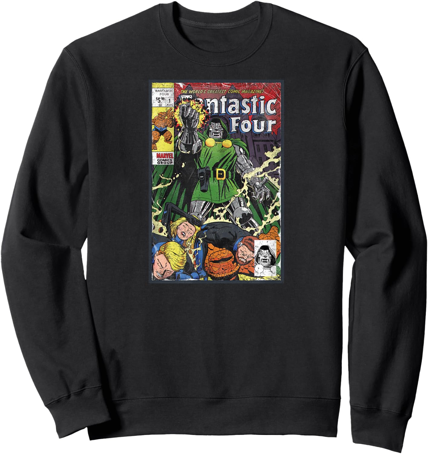 Marvel Fantastic Four Comic Cover Sweatshirt - Sweatshirt | Black