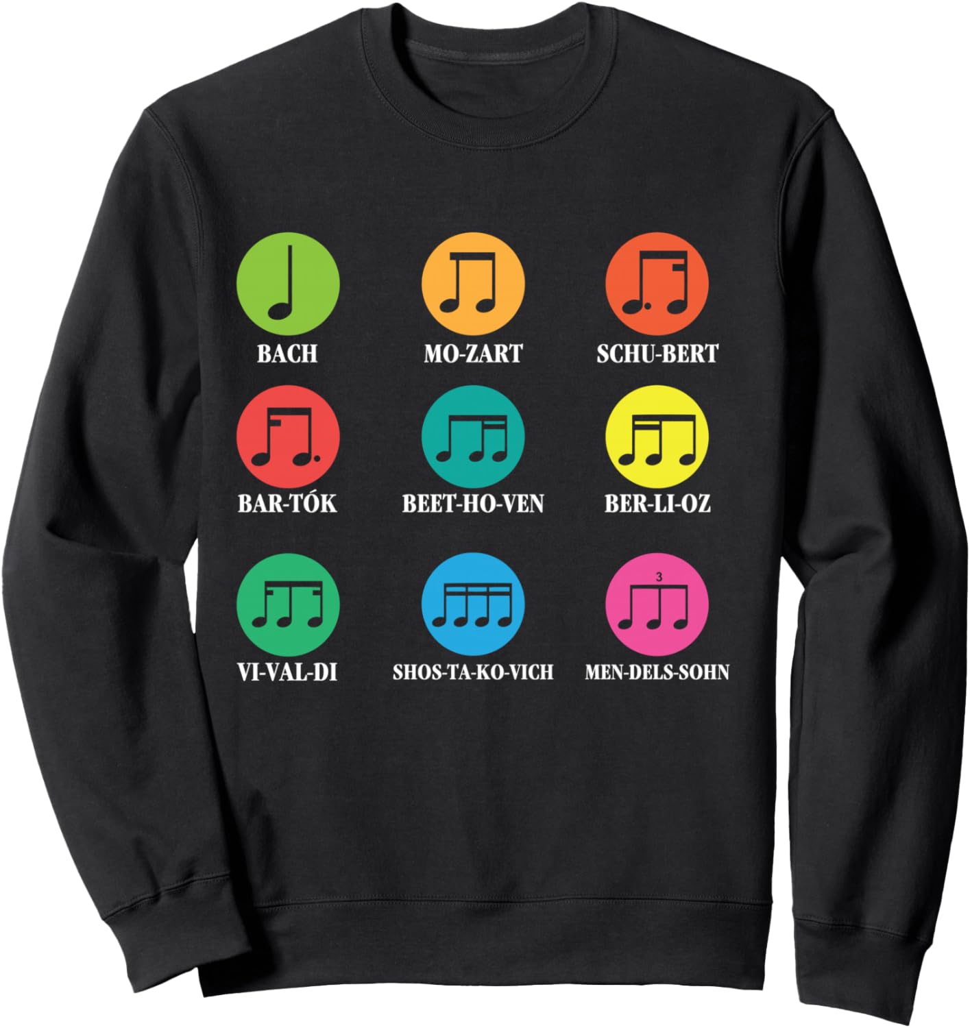 Classical Composers Classical Music Sheet Music Sweatshirt - Sweatshirt | Black