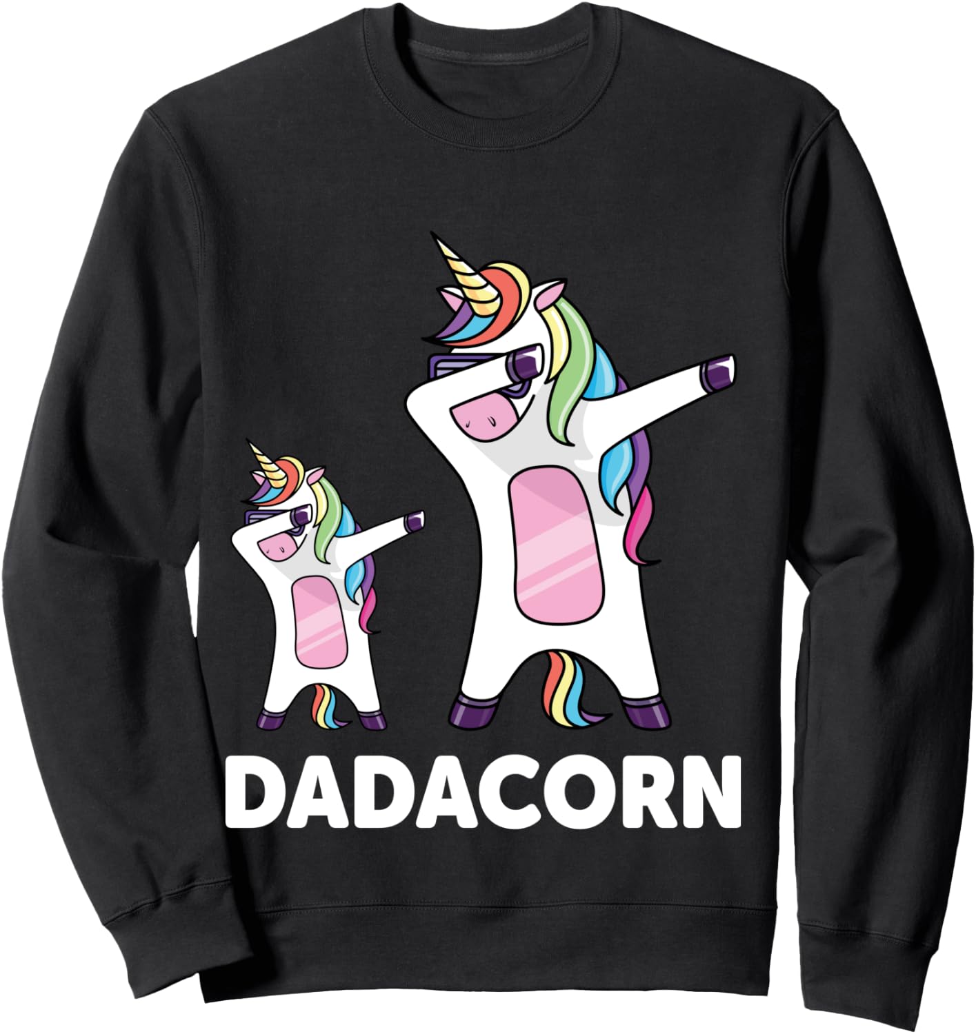 Dadacorn Dabbing Unicorn Sweatshirt - Sweatshirt | Black