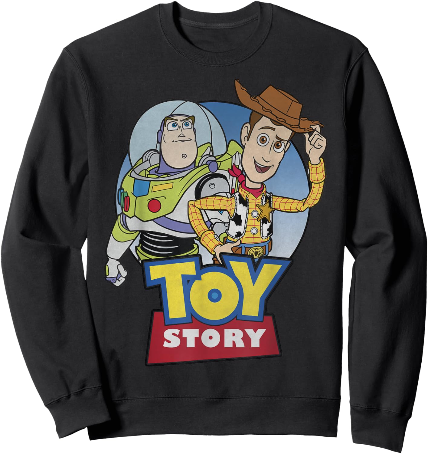 Disney Pixar Toy Story Buzz and Woody Movie Logo Sweatshirt - Sweatshirt | Black
