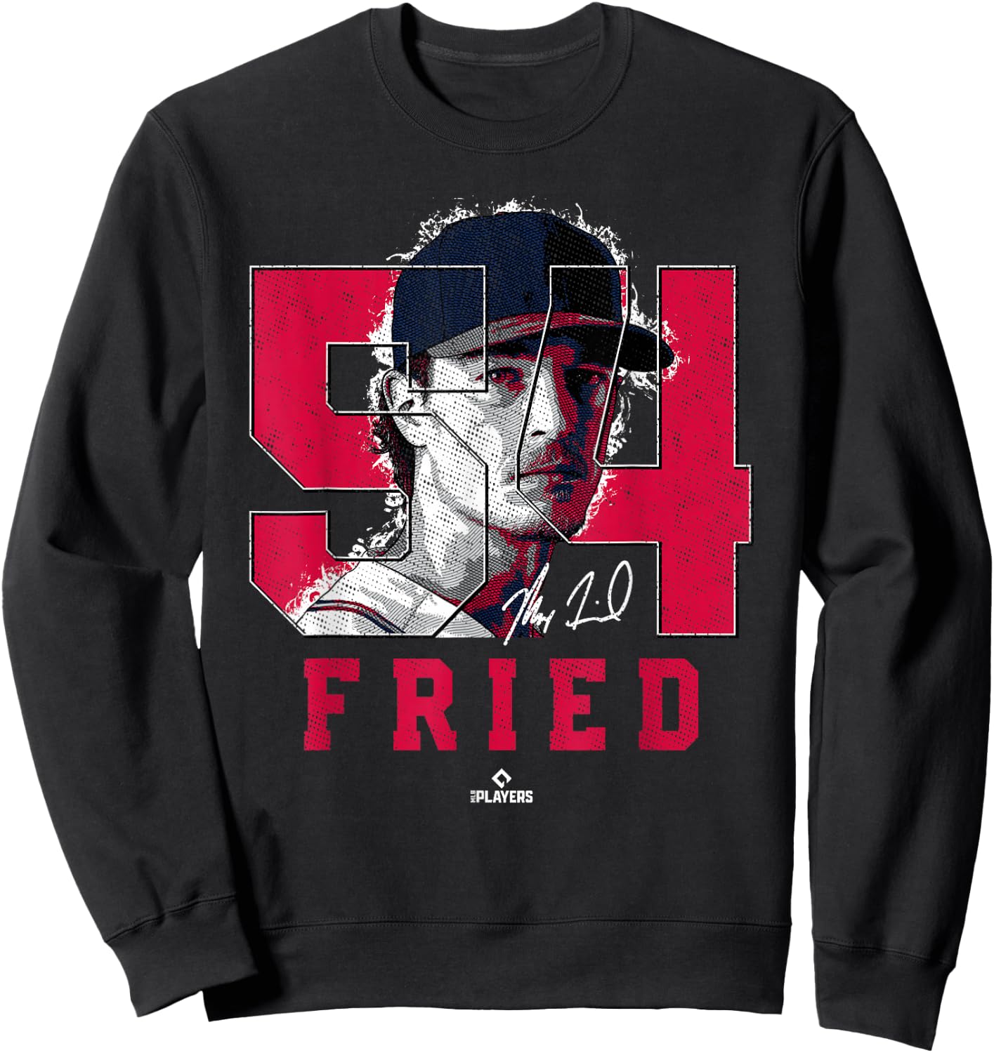 Max Fried Silhouette Maximus Atlanta MLBPA Sweatshirt - Sweatshirt | Black