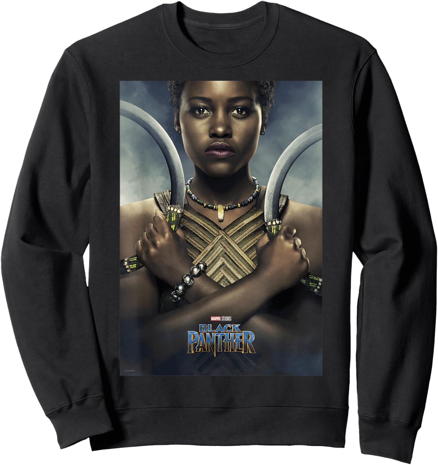 Marvel Black Panther Avengers Nakia Poster Graphic Sweatshirt - Sweatshirt | Black