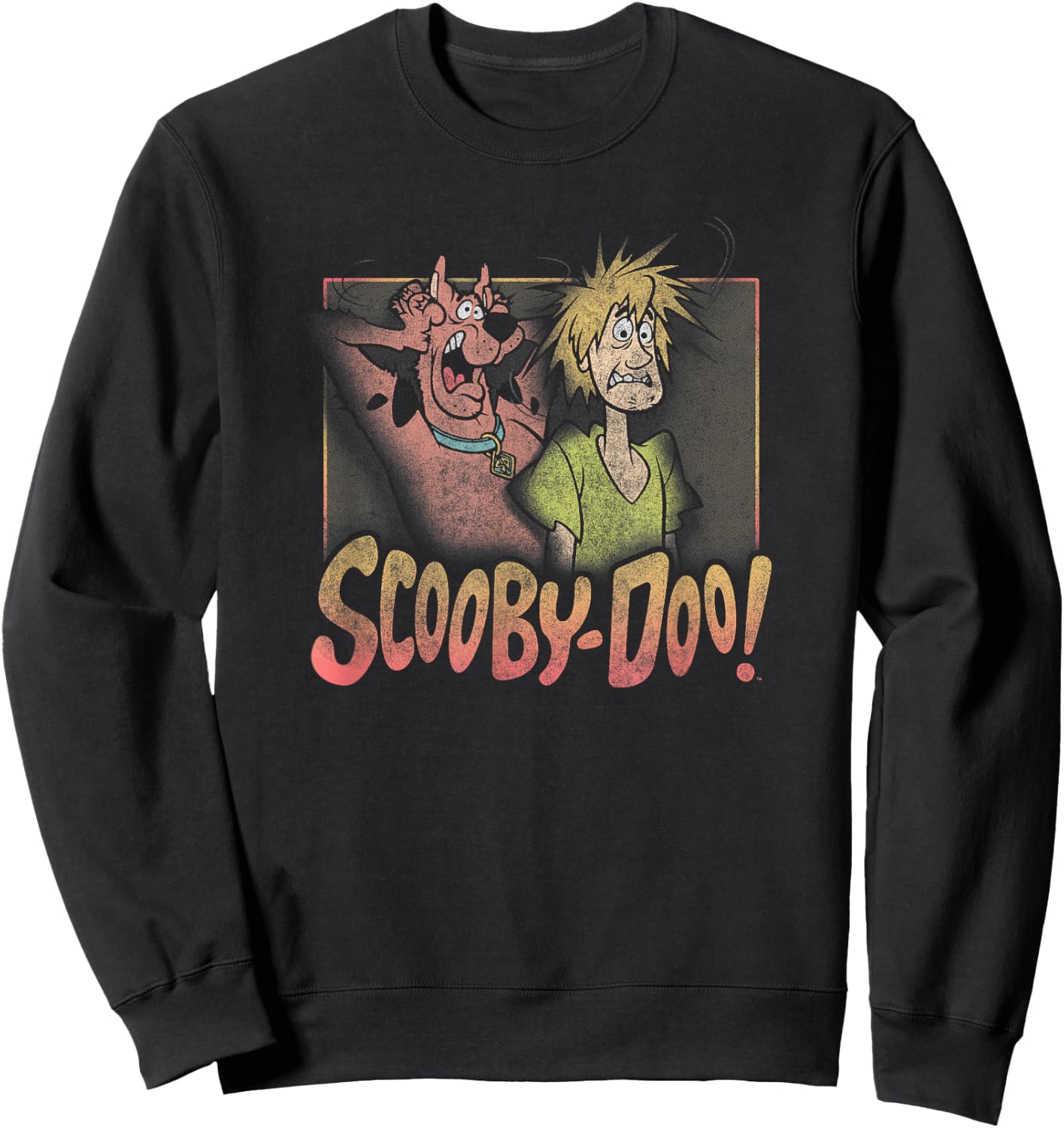 Scooby-Doo Shaggy & Scooby Vintage Fright Poster Sweatshirt - Sweatshirt | Black