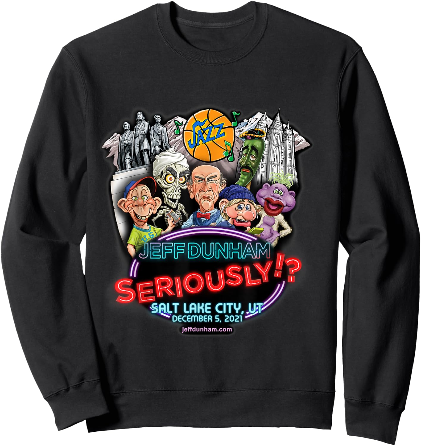 Jeff Dunham Salt Lake City, UT Sweatshirt - Sweatshirt | Black