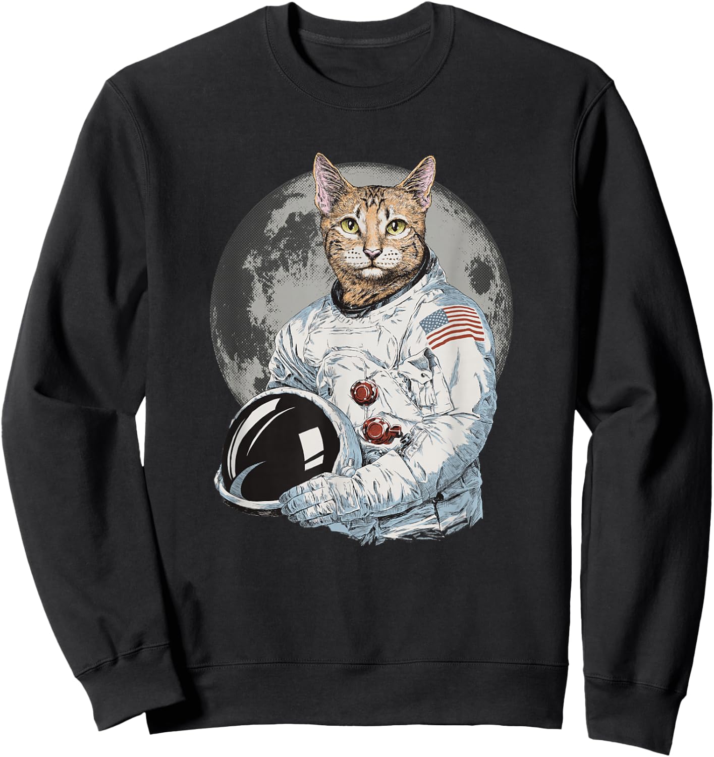 Galaxy Cat Co Cat In Astronaut Suit Funny Gift Sweatshirt - Sweatshirt | Black