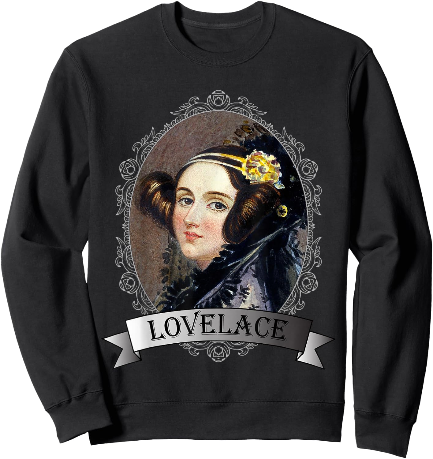 Ada Lovelace Portrait Mathematician Sweatshirt - Sweatshirt | Black