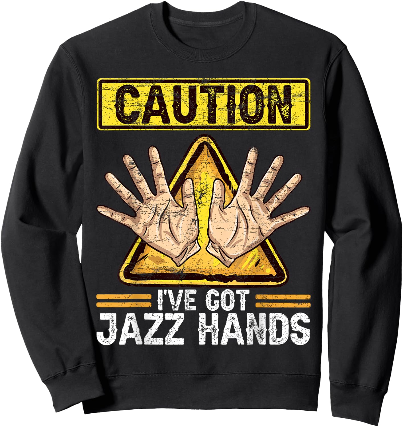 Jazz Hands Dancing Men Women Boys Girls Dancer Vintage Sweatshirt - Sweatshirt | Black