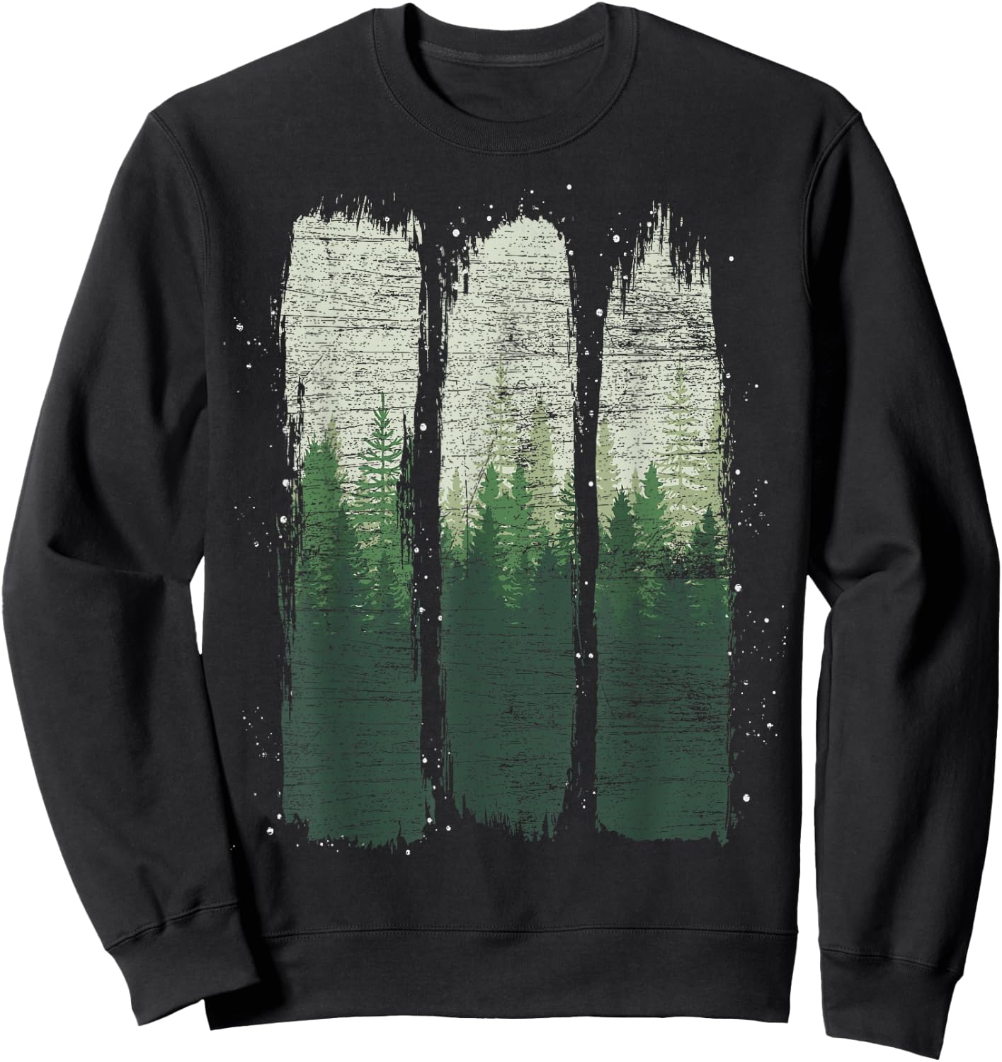 Wild Nature Wildlife Outdoors Trees Landscape Forest Sweatshirt - Sweatshirt | Black