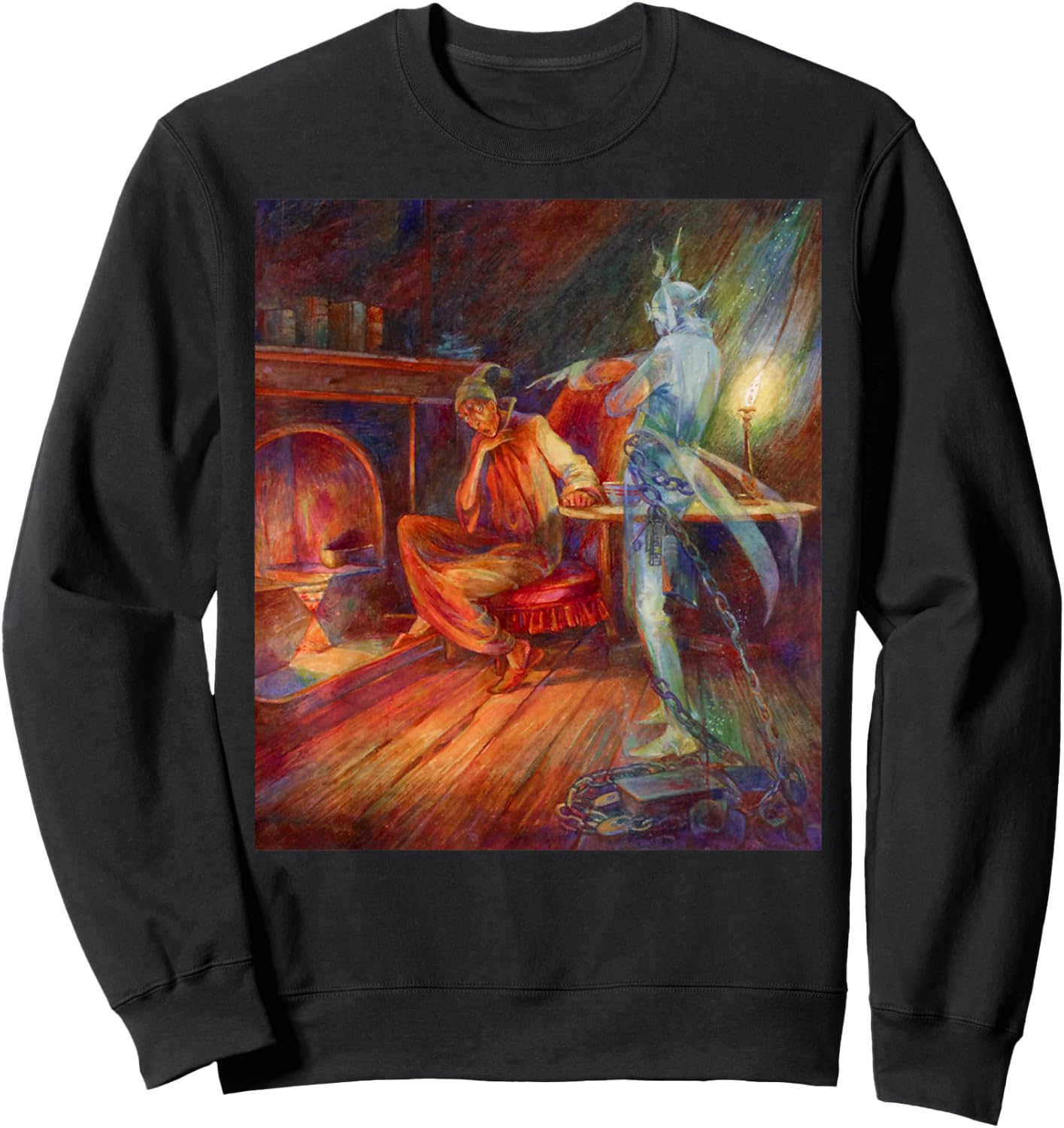 Scrooge Dickens A Christmas Carol Jacob Marley Ghost Sweatshirt - Sweatshirt | Black