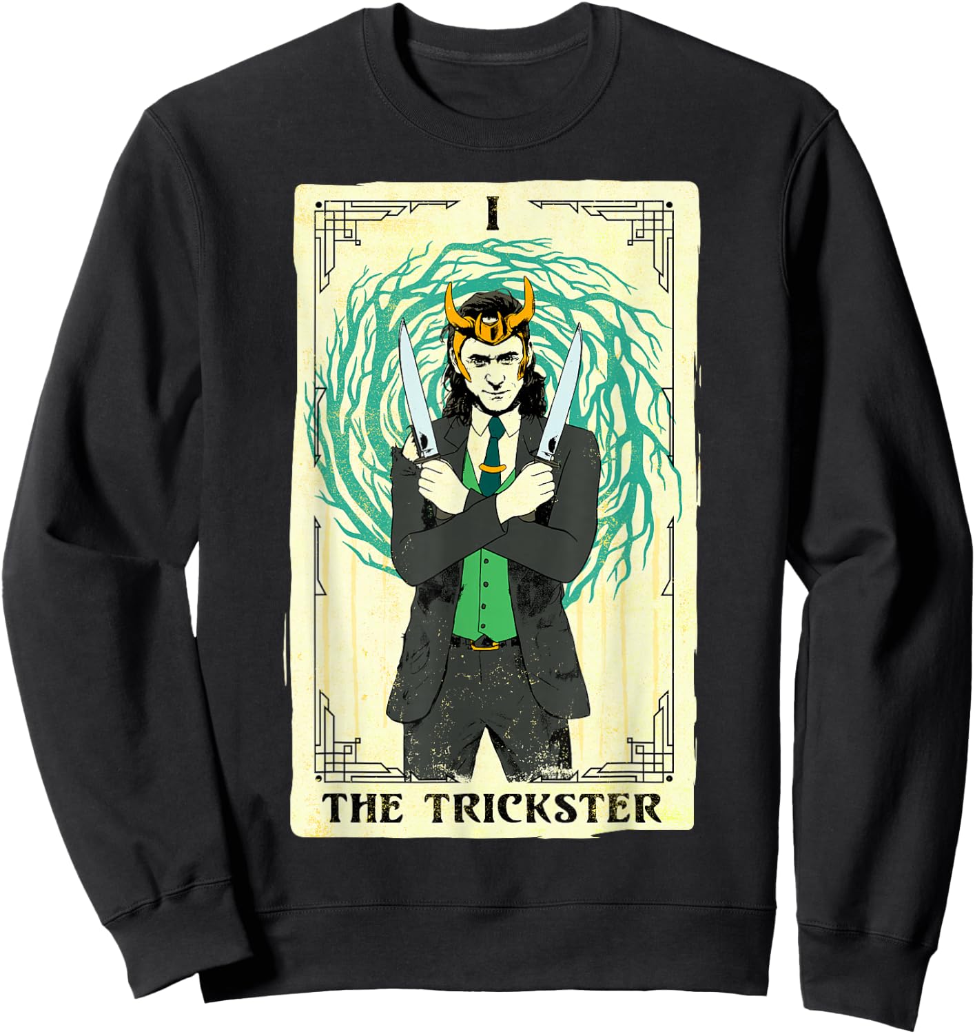 Marvel Loki Trickster Tarot Small Sweatshirt - Sweatshirt | Black
