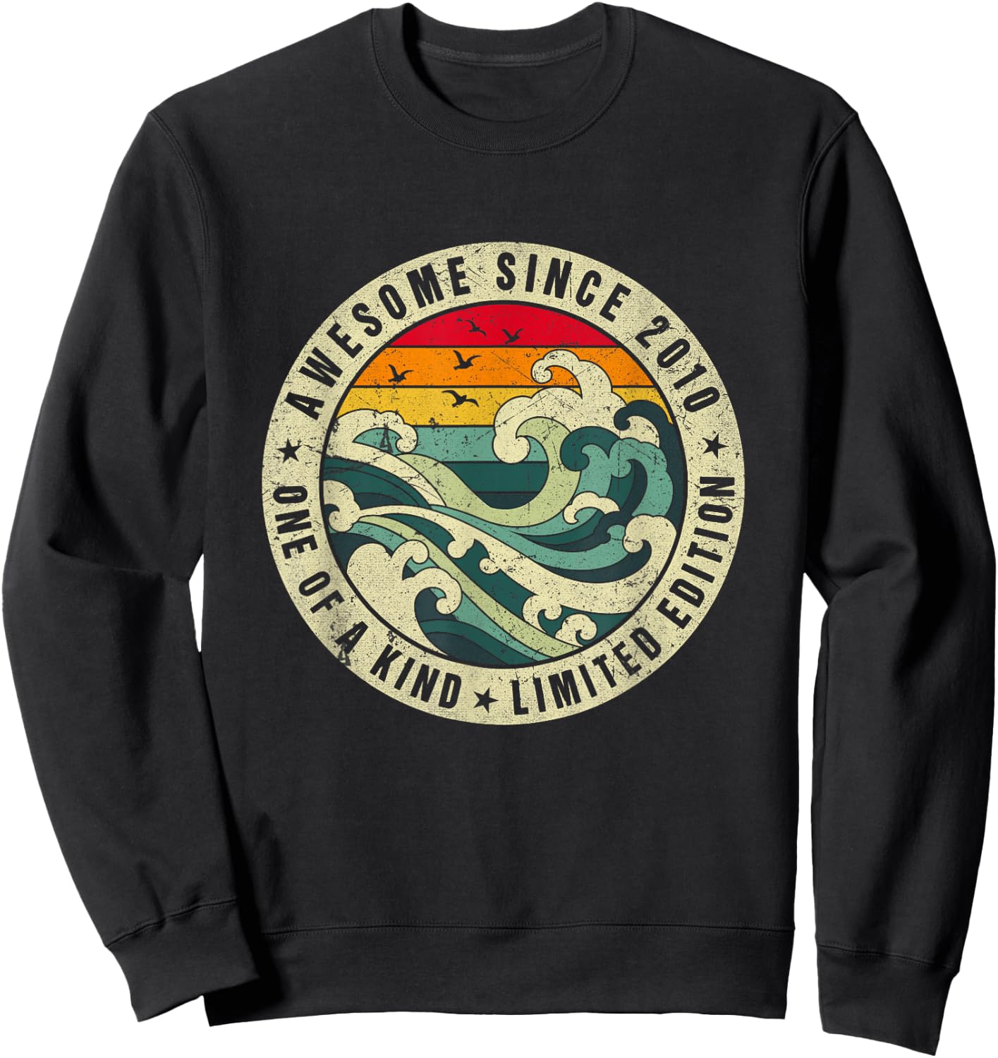BORN 12 Year Old Limited Edition Retro - Black, Small - -Kids, Kids, Retro, Party Sweatshirt - Sweatshirt | Black