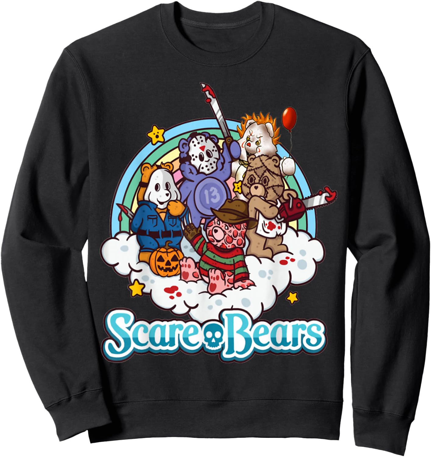 Scare Bears Halloween Party Scary Sweatshirt - Sweatshirt | Black