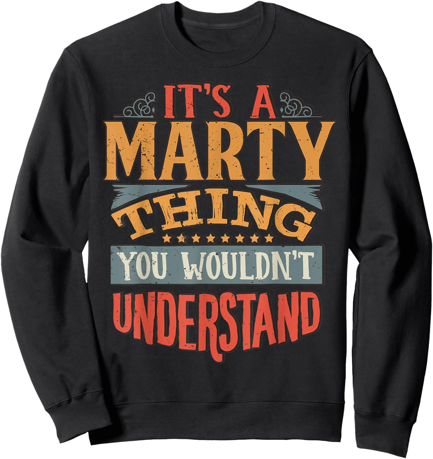 Marty Name Sweatshirt - Sweatshirt | Black