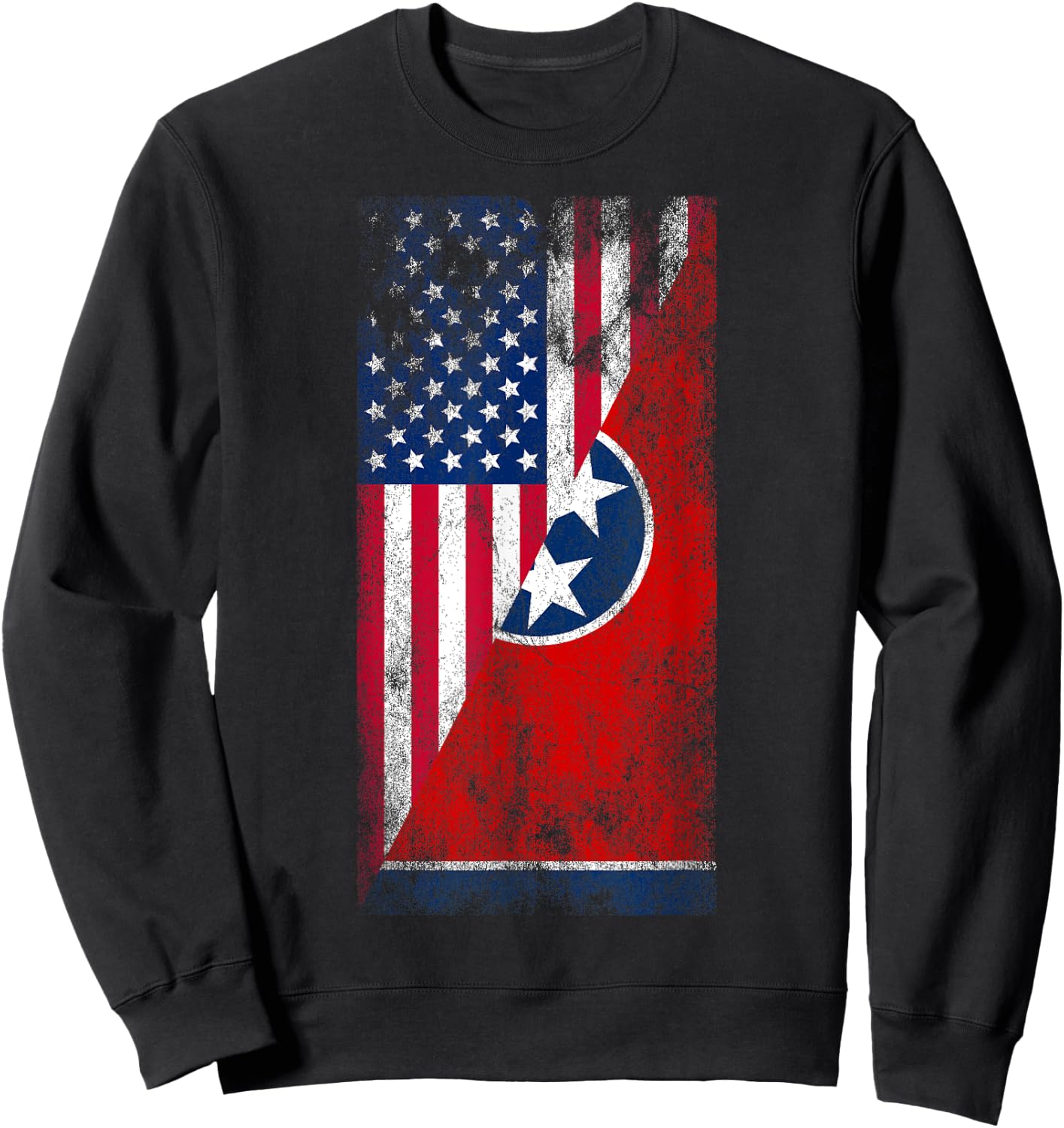 USA & Tennessee Flags - American Tennessean Sweatshirt - Sweatshirt | Black