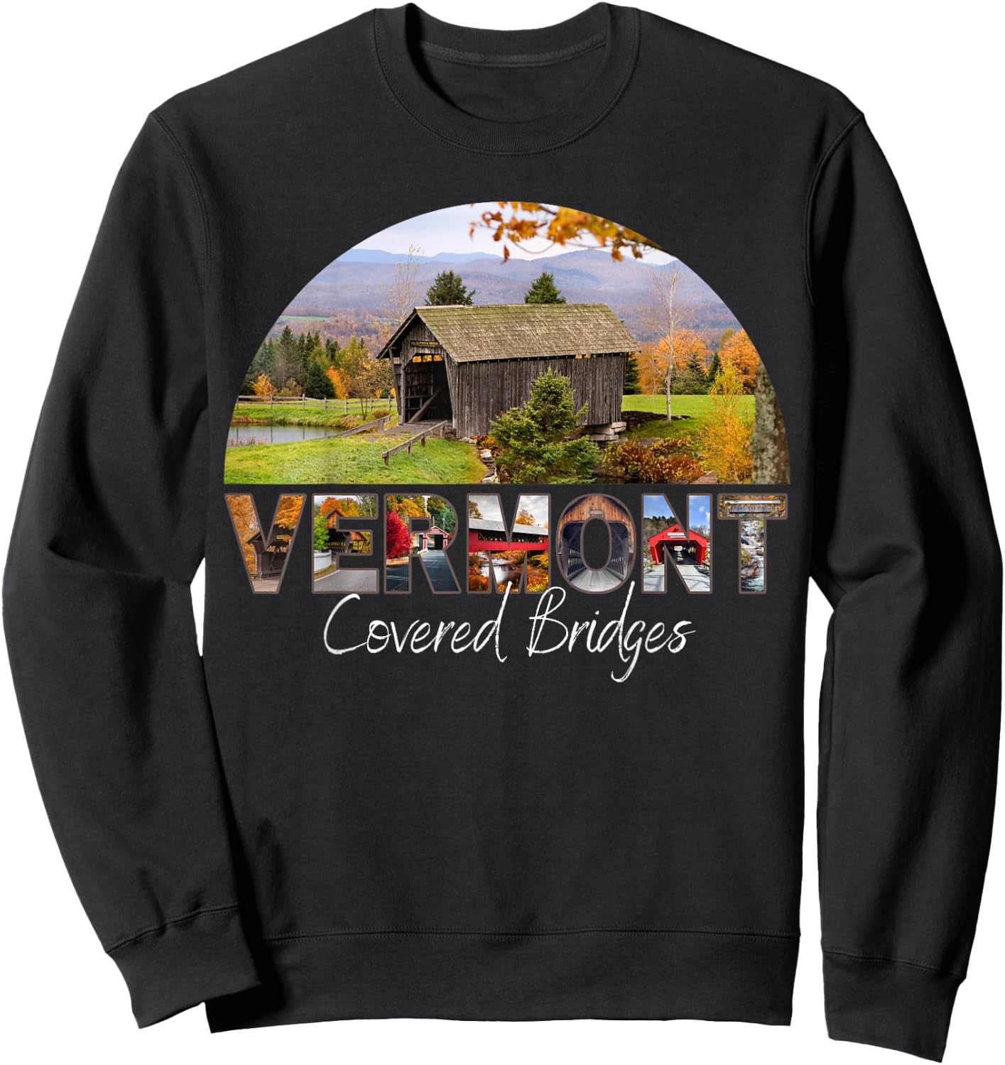 Vermont Covered Bridges Sweatshirt - Sweatshirt | Black