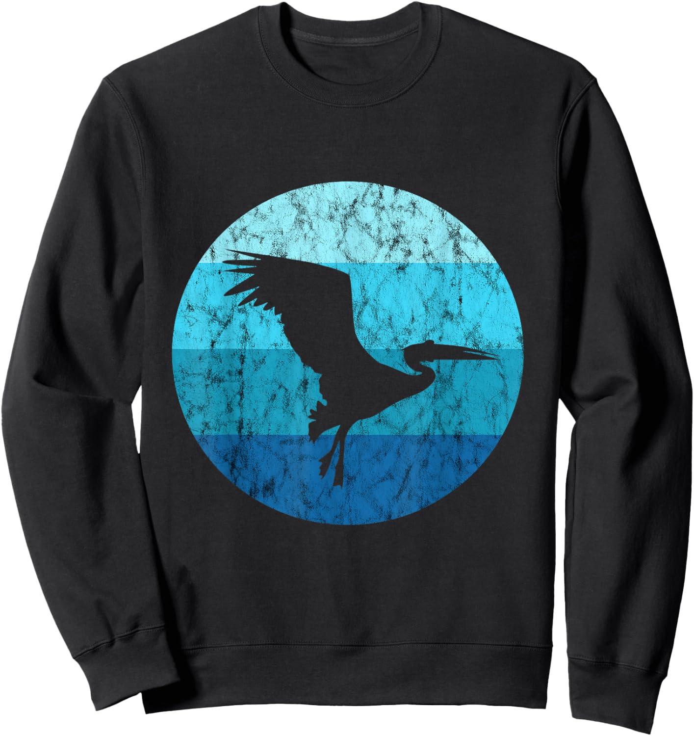 Retro Vintage Pelican Bird Tropical Bird Animal Pelican Sweatshirt - Sweatshirt | Black