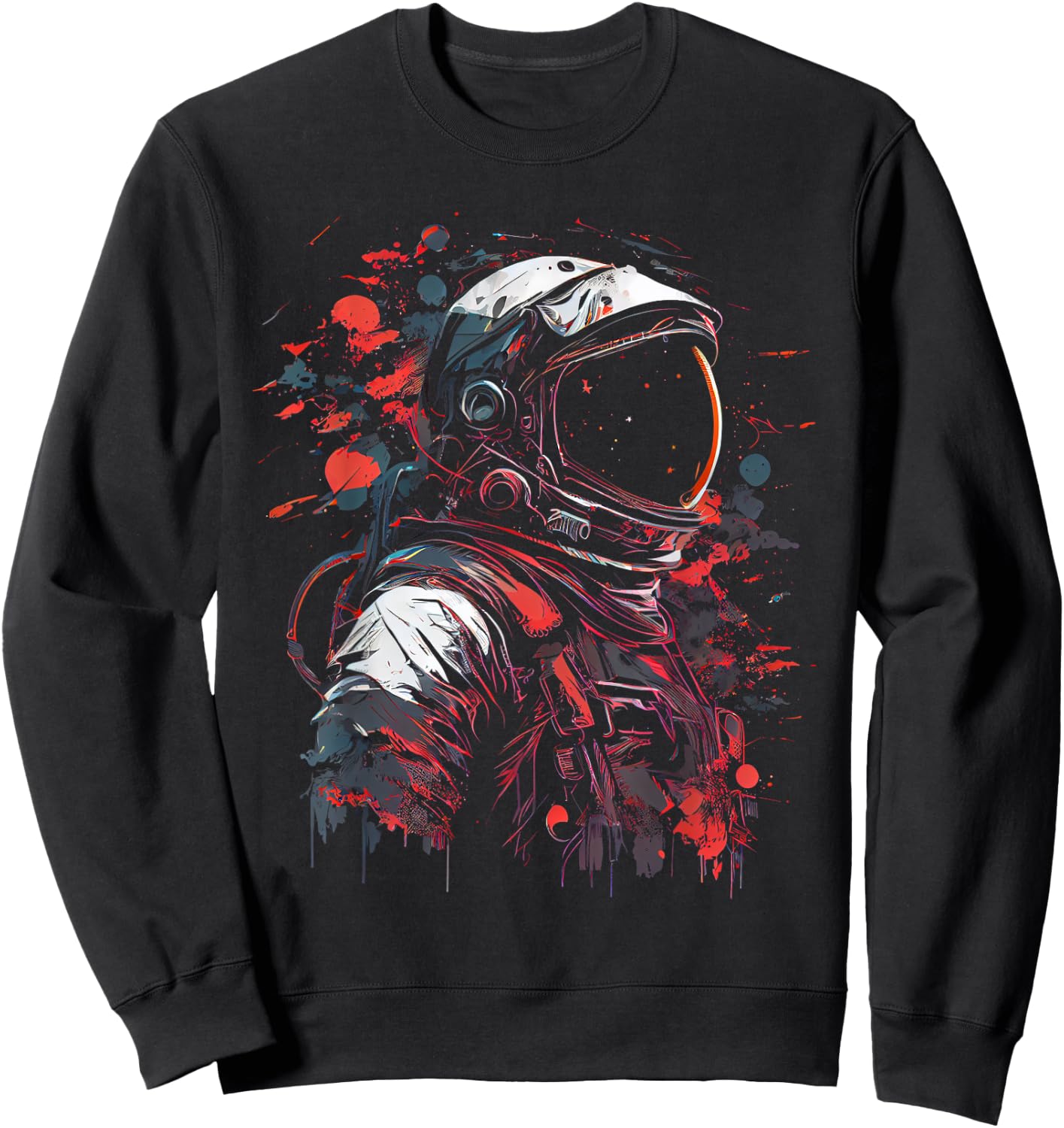 Astronaut Space Space Spaceship Planets Astronaut Sweatshirt - Sweatshirt | Black