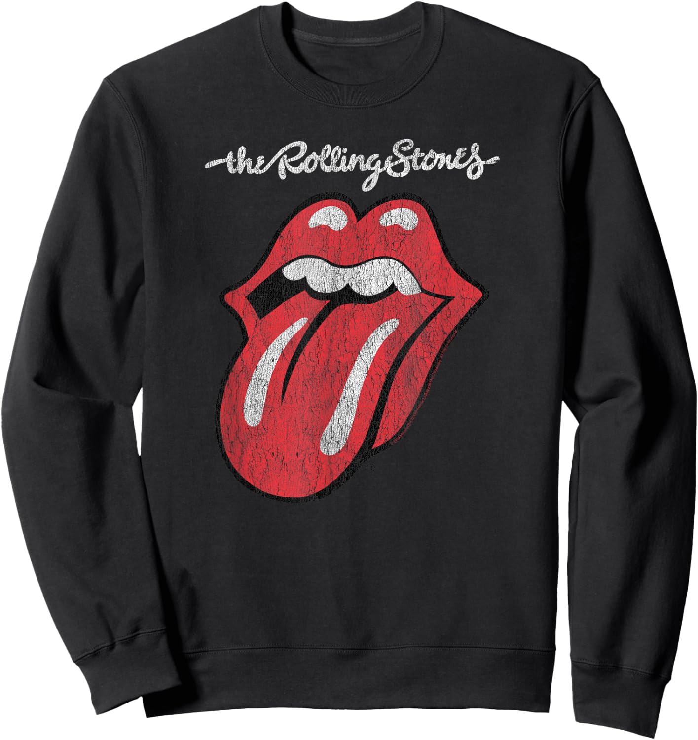 Rolling Stones Official Script Tongue Sweatshirt - Sweatshirt | Black