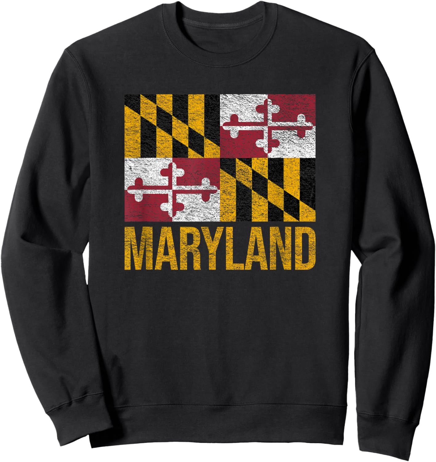 Maryland State Flag Annapolis Baltimore Chesapeake Bay Sweatshirt - Sweatshirt | Black