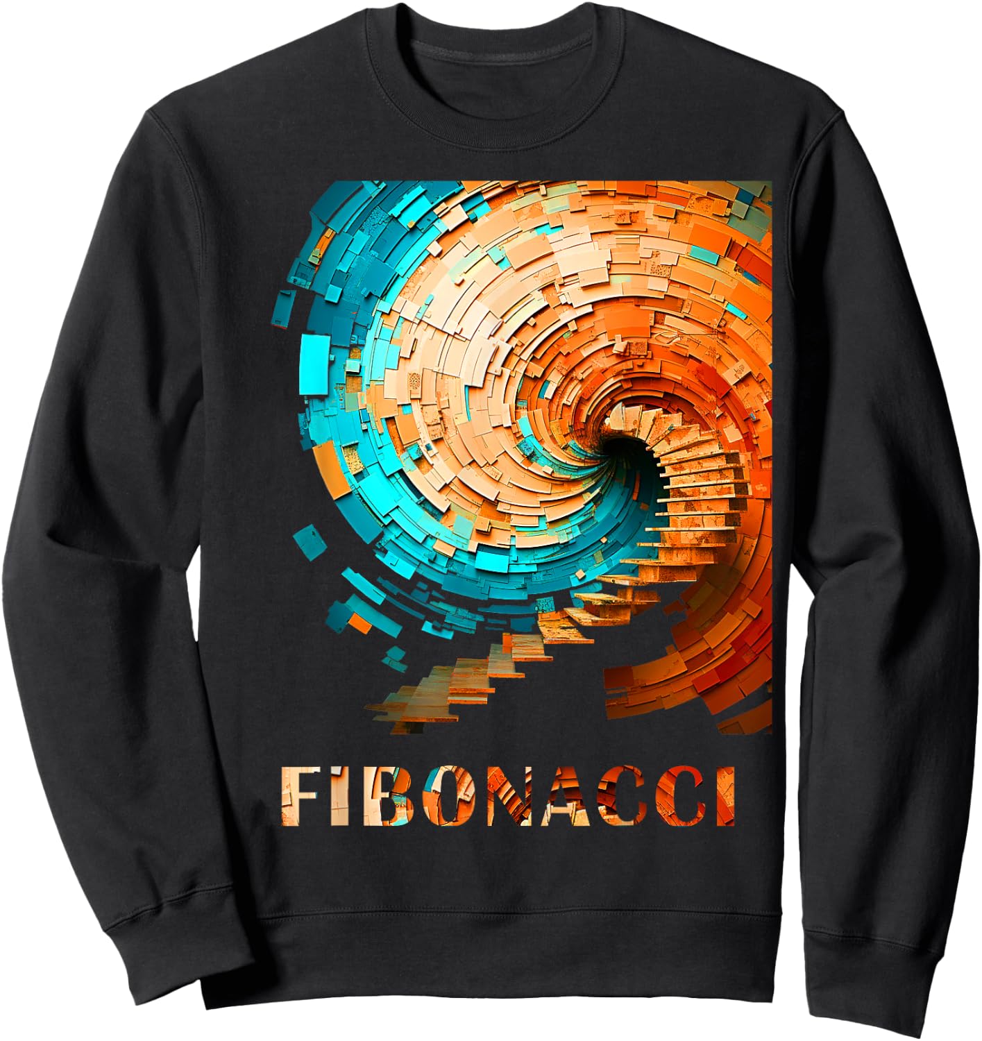 Fibonacci Flower Circle for Mathematician Physicist Artists Sweatshirt - Sweatshirt | Black