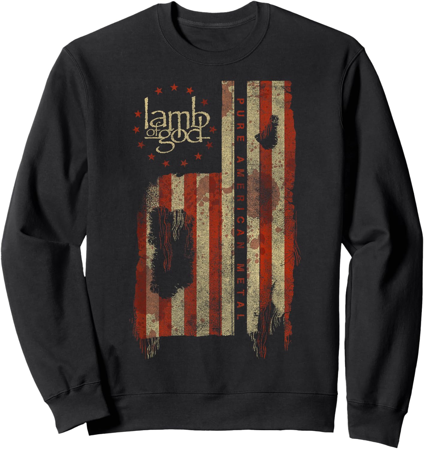Lamb of God – Pure American Metal Flag Small Sweatshirt - Sweatshirt | Black