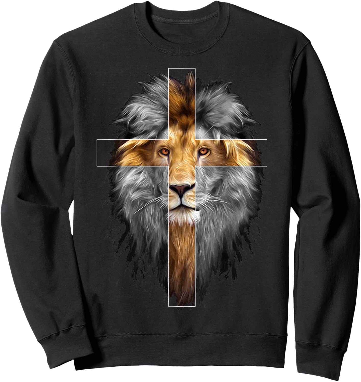 Cute Christian Jesus Lion of Judah - For Evangelisation Sweatshirt - Sweatshirt | Black