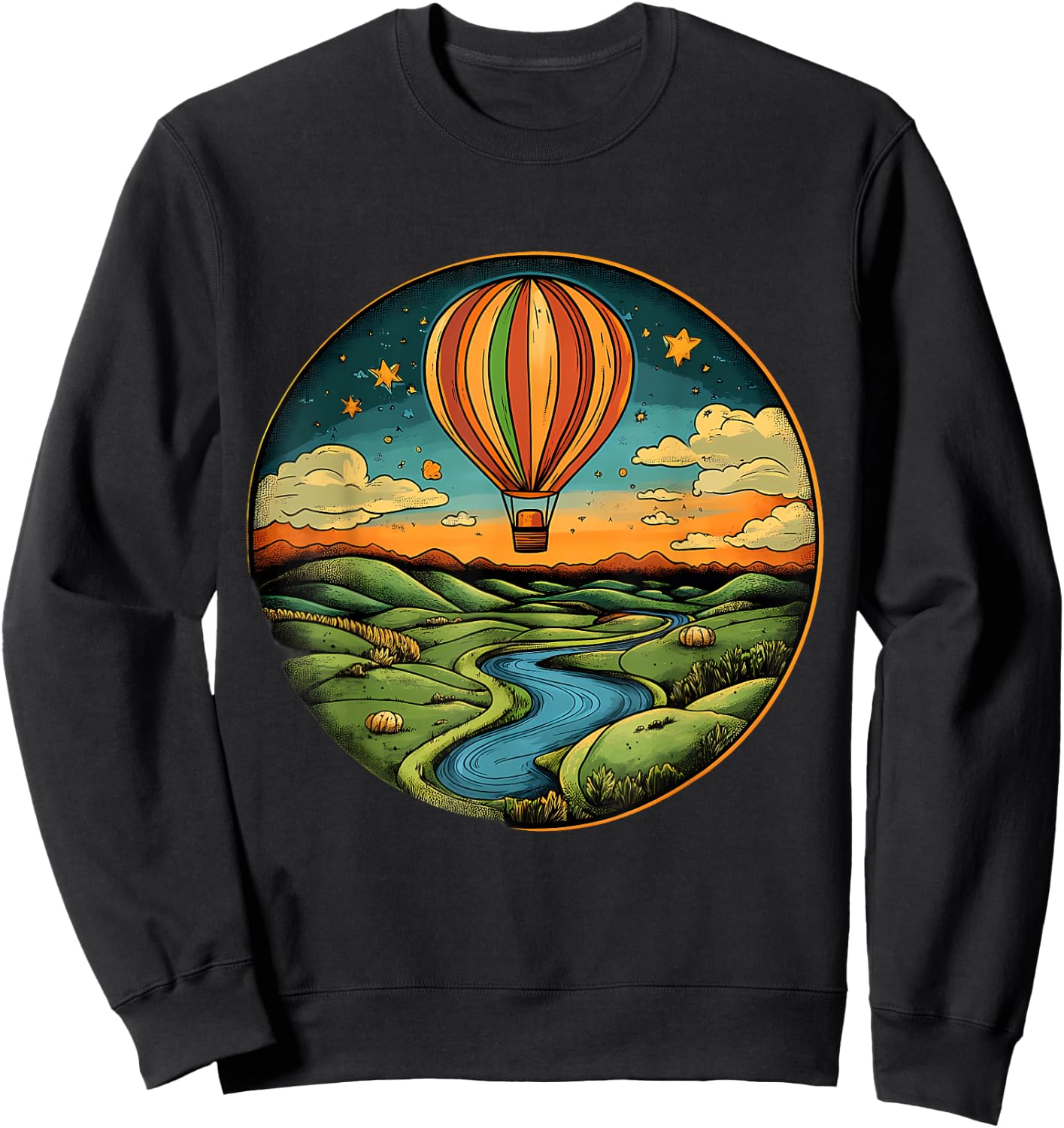 Hot Air Balloon Ride Festival Hot Air Ballooning Sweatshirt - Sweatshirt | Black