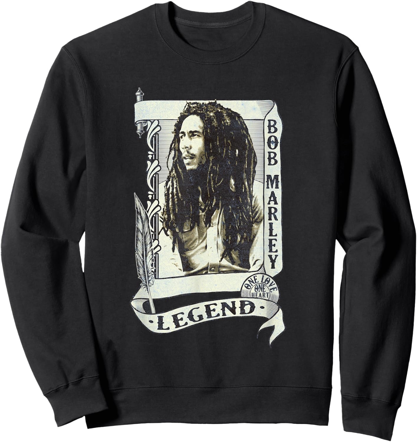 Bob Marley Legend Scroll Sweatshirt - Sweatshirt | Black