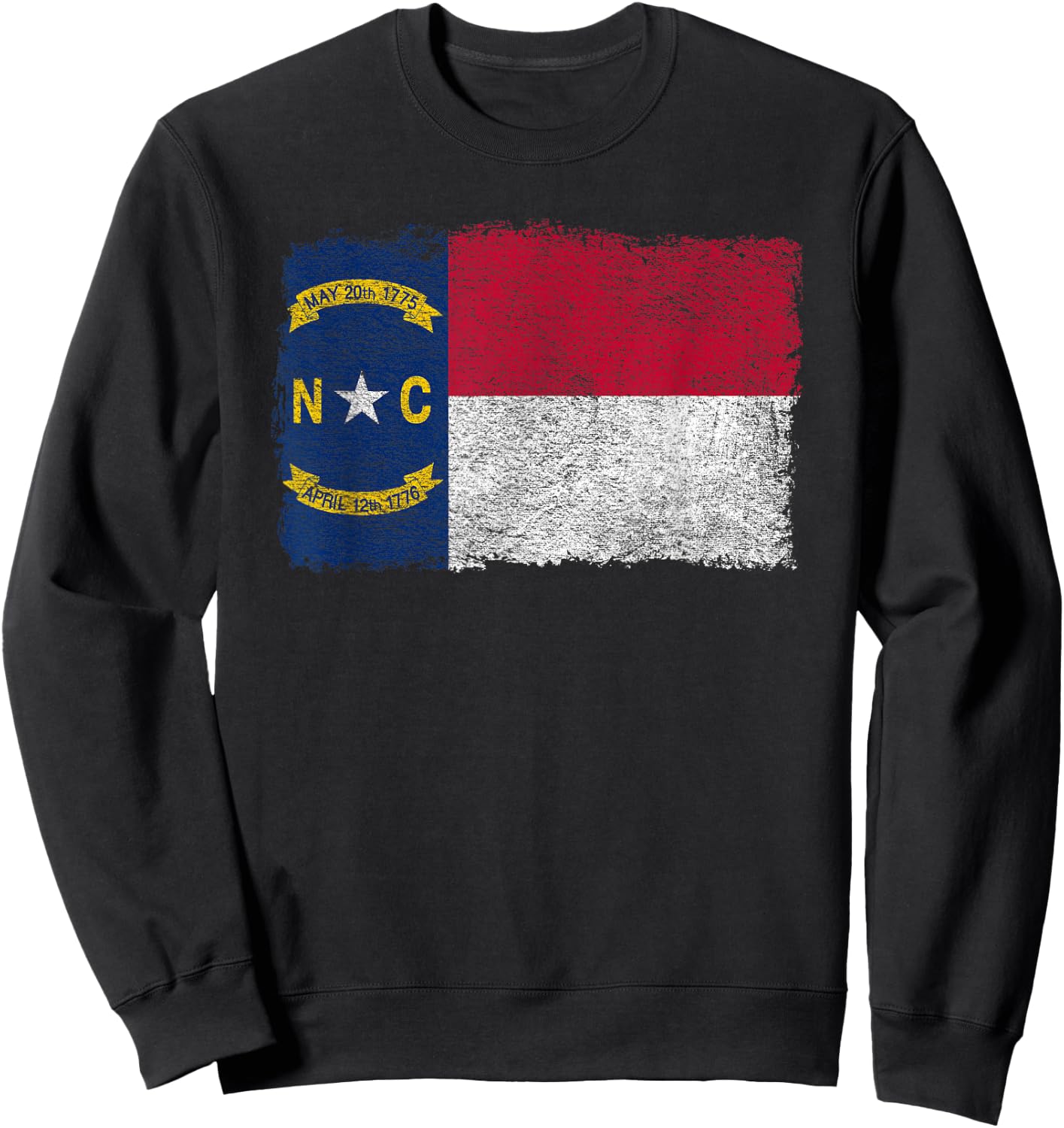 State of North Carolina Flag Sweatshirt - Sweatshirt | Black