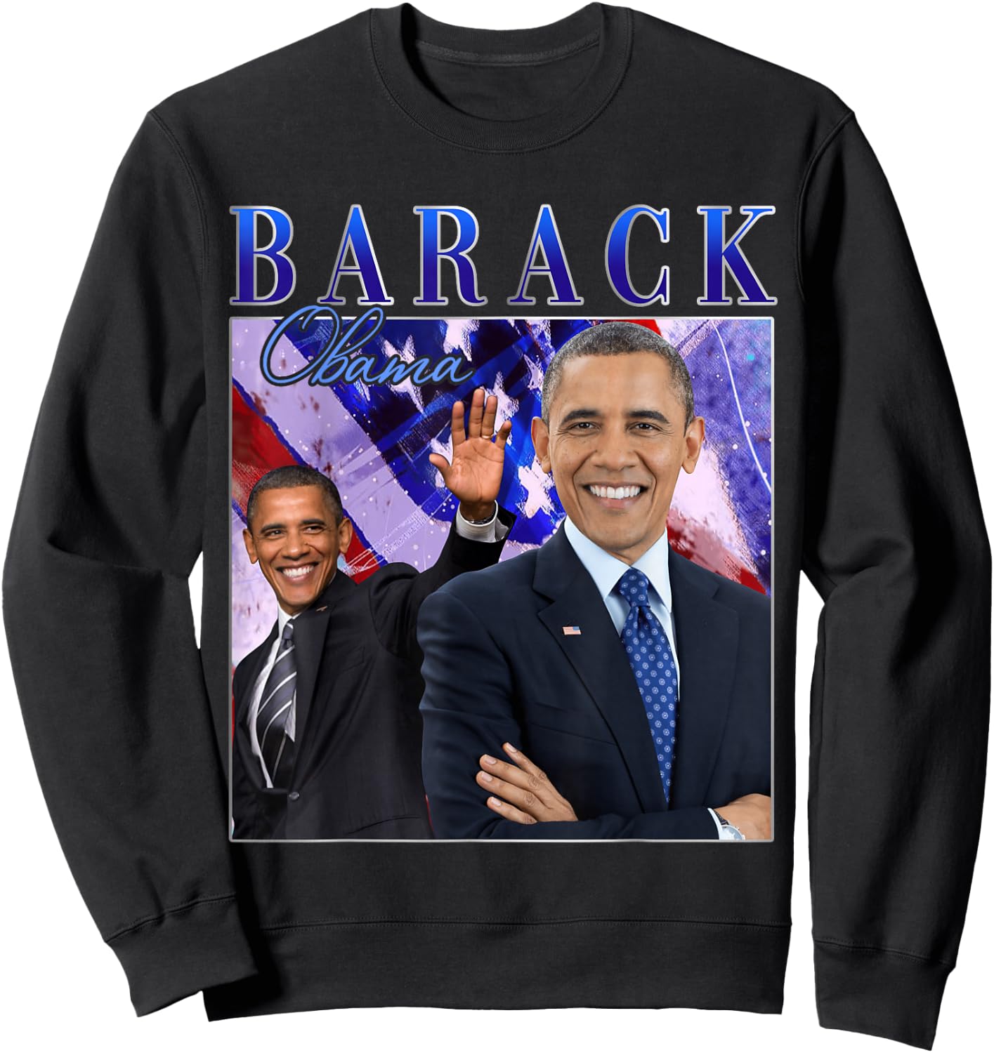 Barack Obama Retro Vintage Style Sweatshirt - Sweatshirt | Black