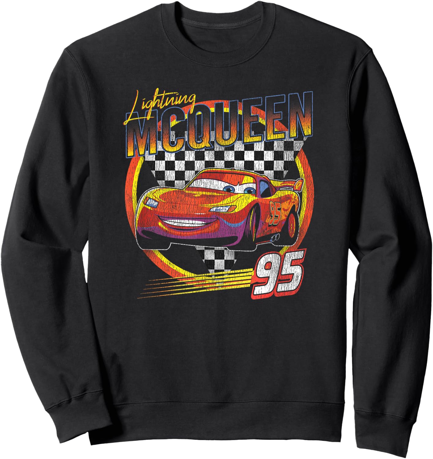 Disney Pixar Cars Lightning McQueen Vintage Race Small Sweatshirt - Sweatshirt | Black