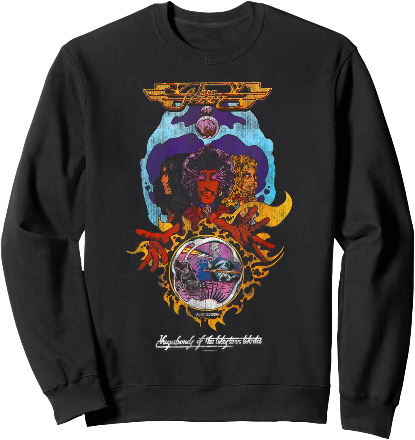 Thin Lizzy Official Thin Lizzy-Vagabonds ,Black Sweatshirt - Sweatshirt | Black