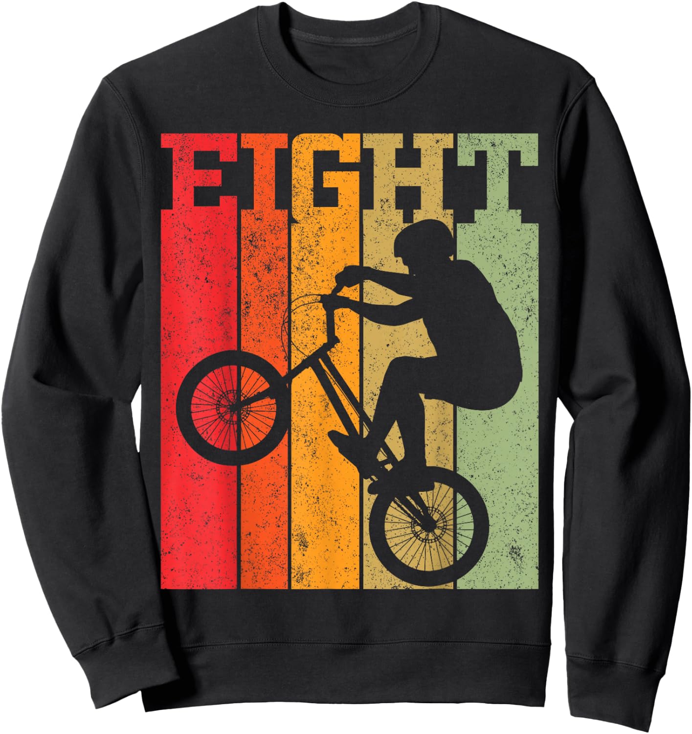8th Birthday Boys 8 Year Old Eight BMX Bike racing bicycle Sweatshirt - Sweatshirt | Black