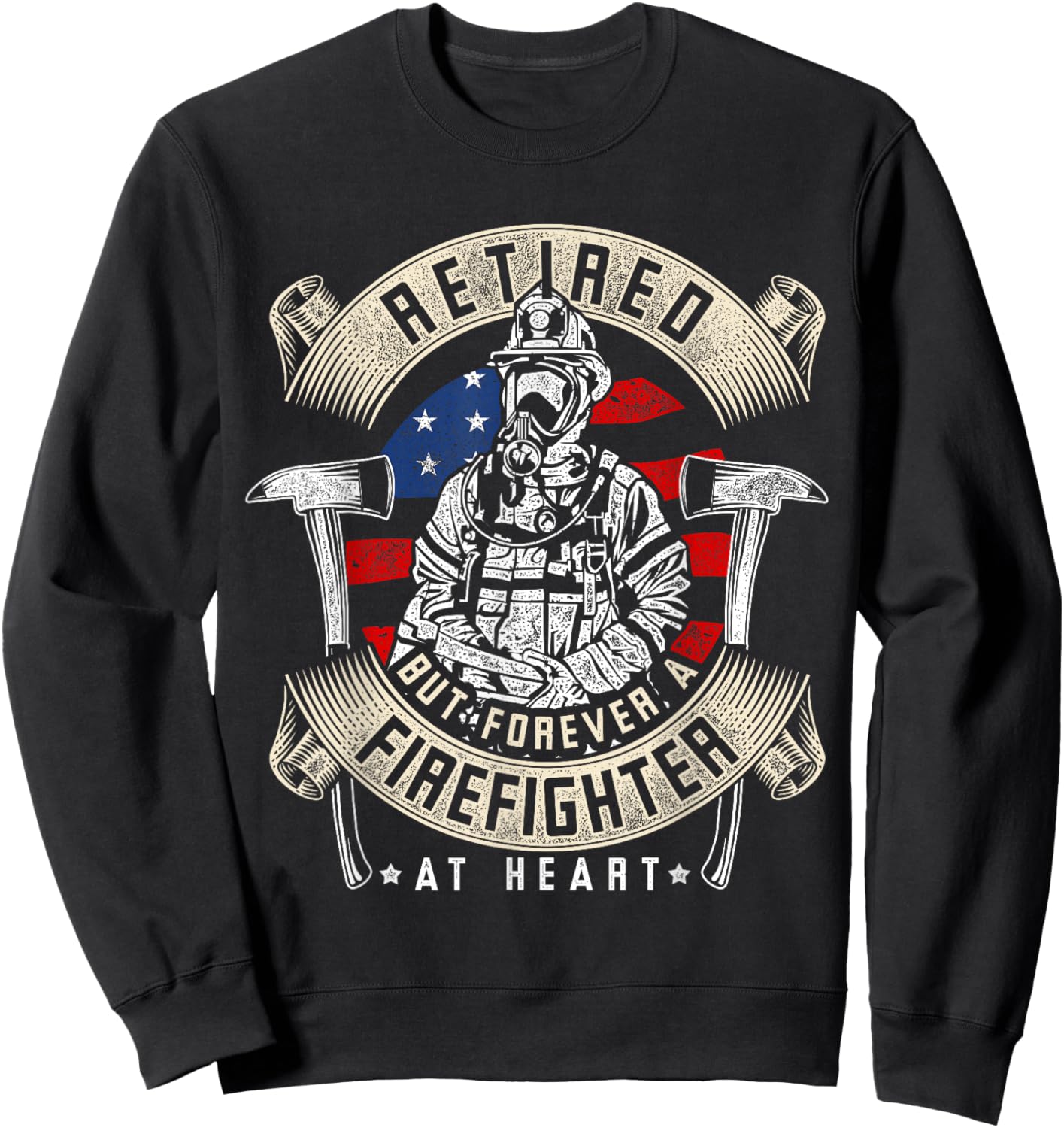 Retired Firefighter 911 Rescue Retirement Gift Firefighter Sweatshirt - Sweatshirt | Black