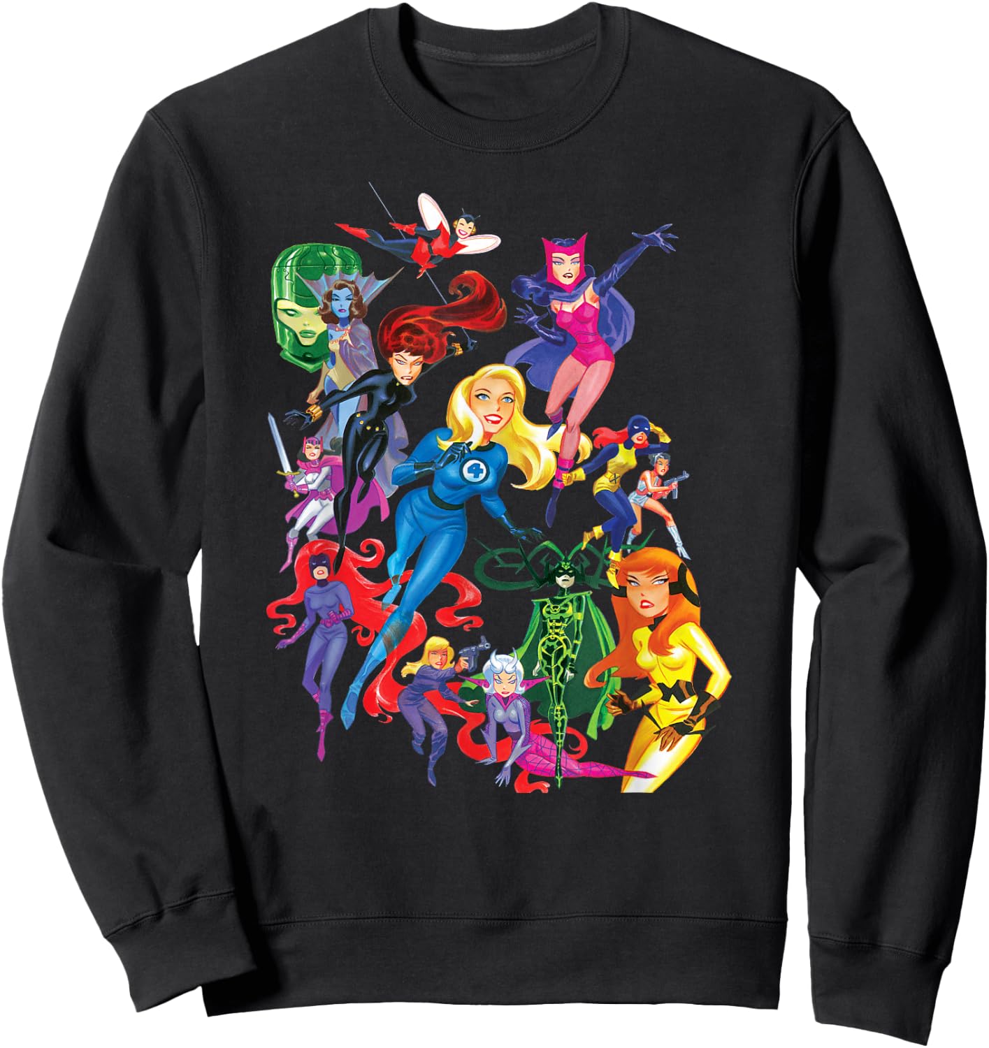 Women of Marvel Female Super Heroes Sweatshirt - Sweatshirt | Black