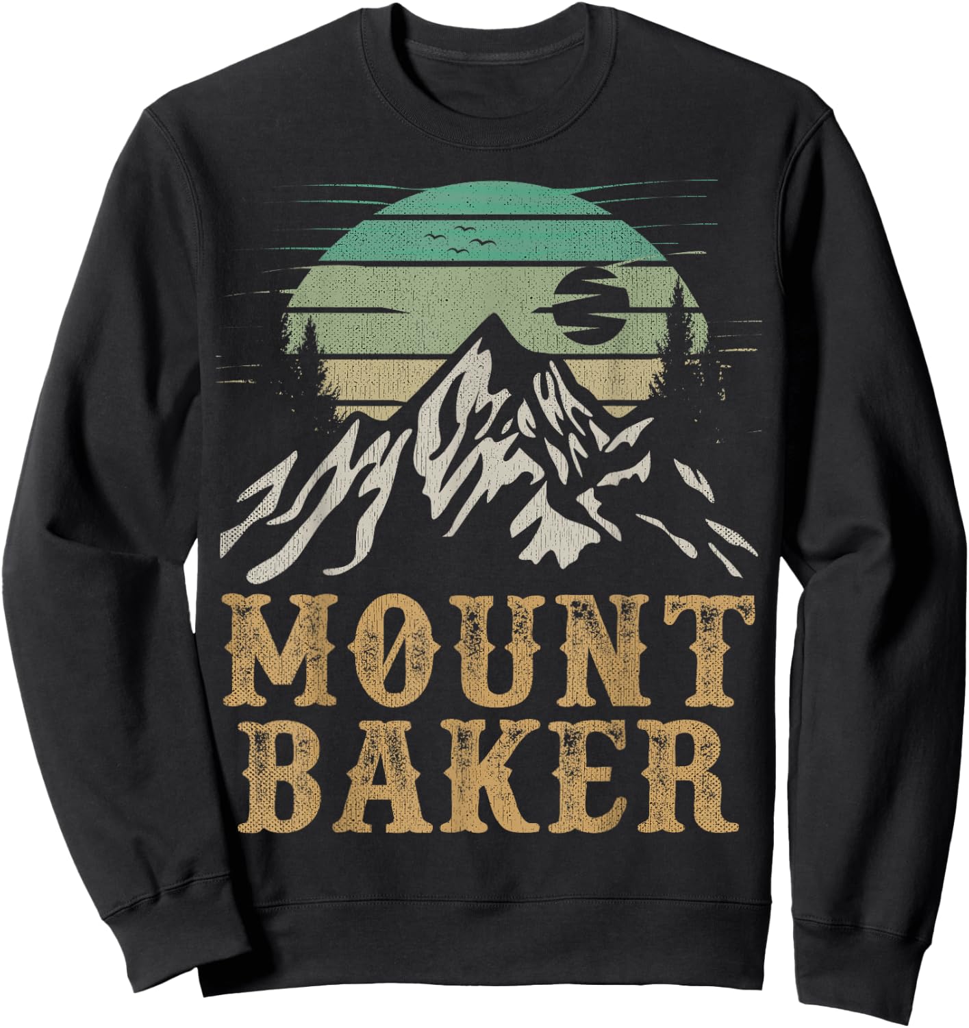 Mount Baker National Park Merchandise Hiking Mount Baker Sweatshirt - Sweatshirt | Black