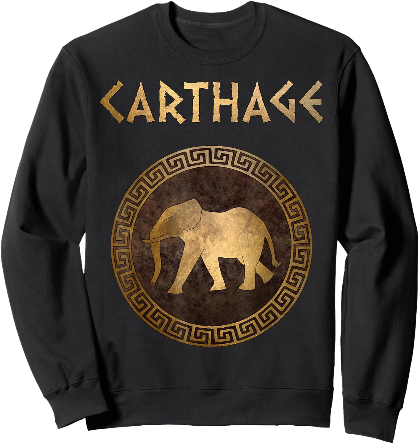 Ancient Carthage Hannibal War Elephant Sweatshirt - Sweatshirt | Black