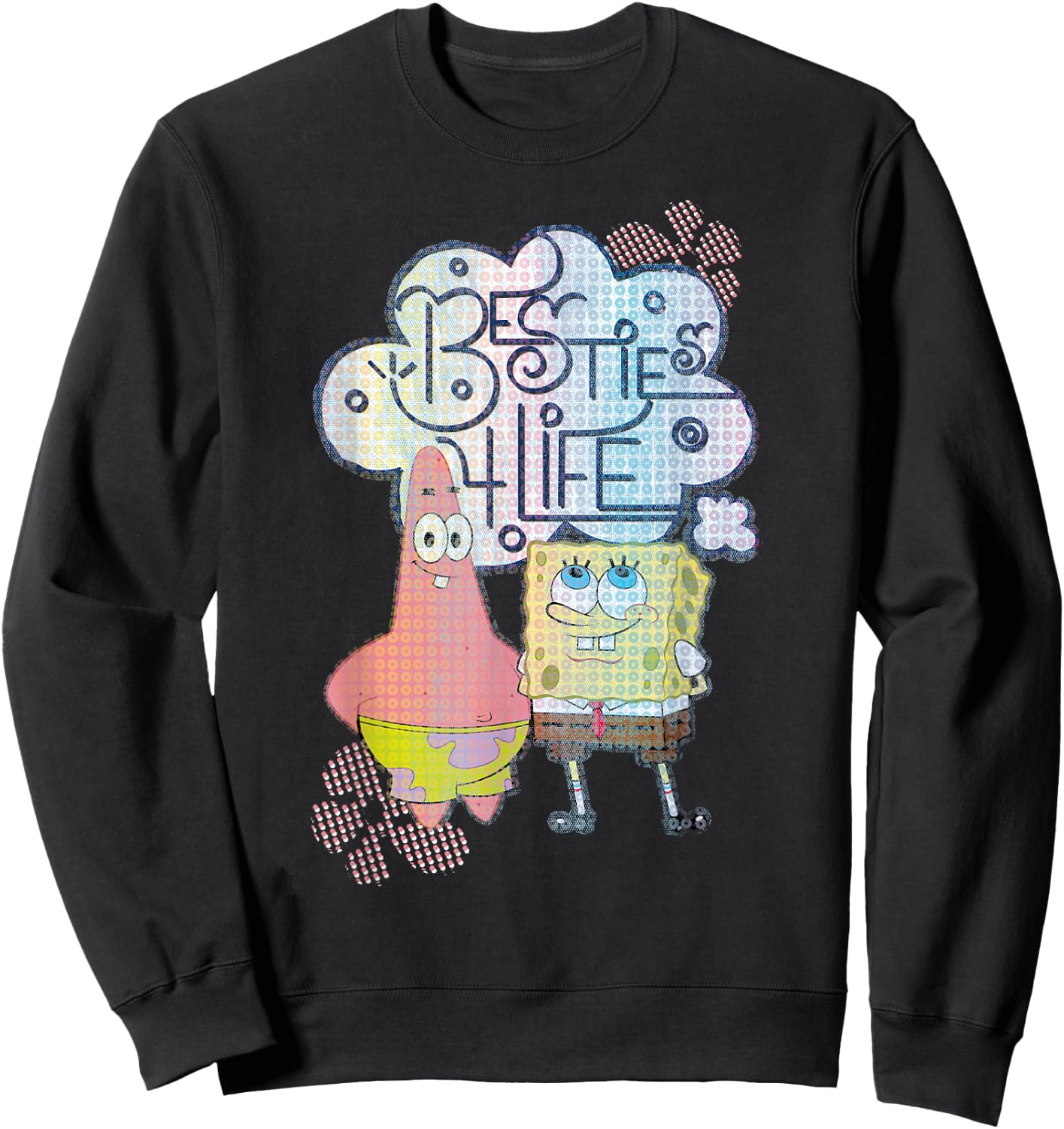 Spongebob And Patrick Bestie 4 Life Sweatshirt - Sweatshirt | Black