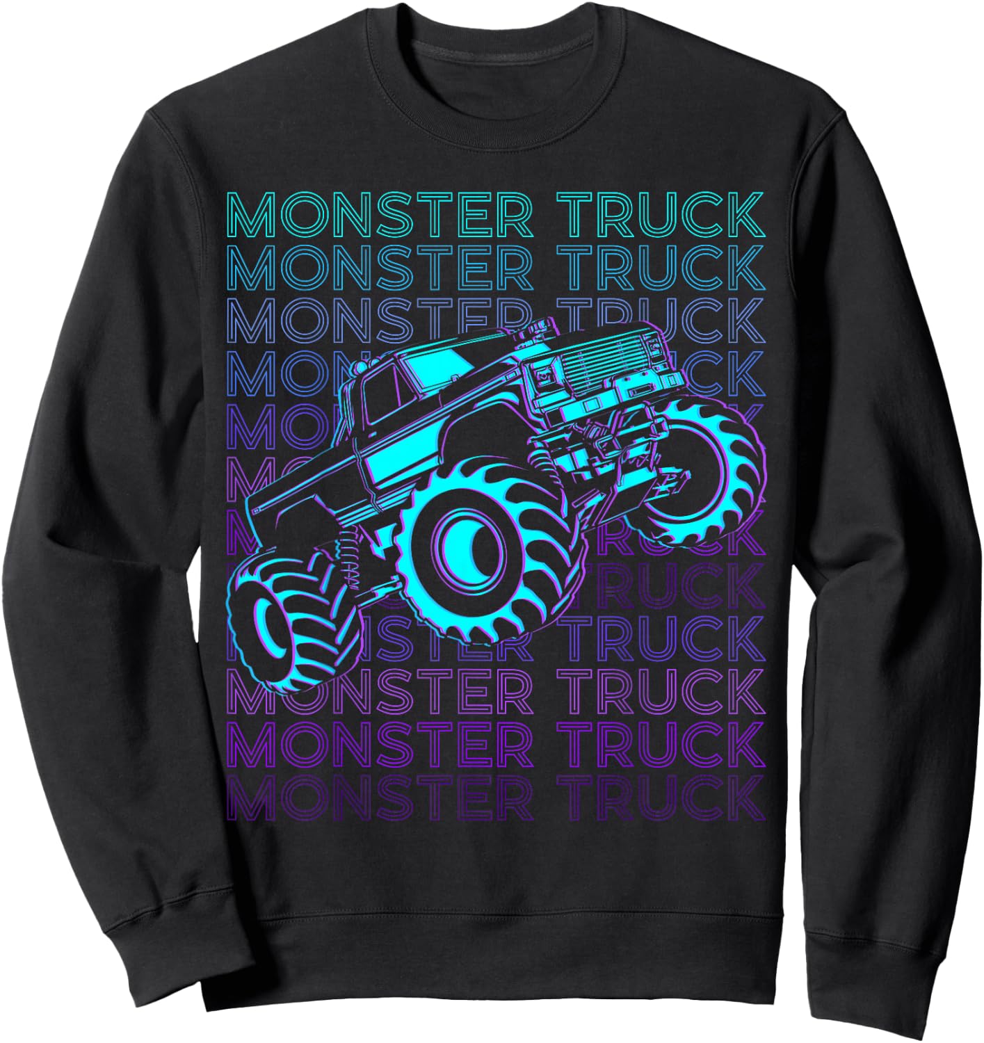 Monster Truck Retro Sweatshirt - Sweatshirt | Black