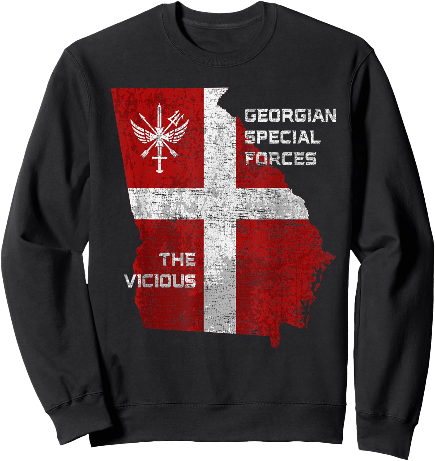Georgian Army Special Force Georgia Defense Forces Patriot Sweatshirt - Sweatshirt | Black